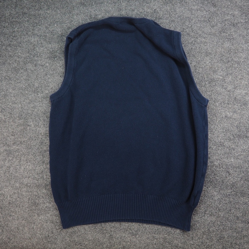 Polo Ralph Lauren Sweater Vest Men Med Blue Solid Golf Preppy Old Money Classic